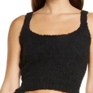 Skims cozy knit Sherpa plush cropped tank